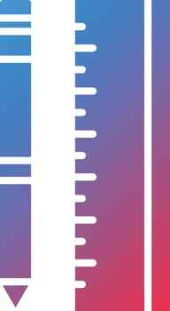 Pencil and Ruler Vector Icon