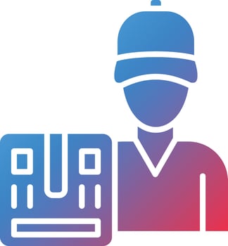 Delivery Man Vector Icon