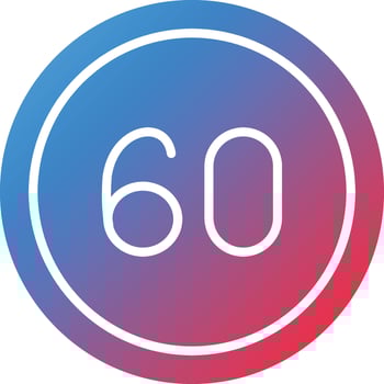 60 Speed Limit Vector Icon