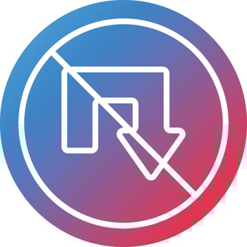 No U Turn Vector Icon