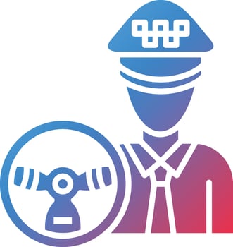 Taxi Driver Vector Icon