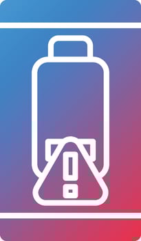 Battery alert Vector Icon