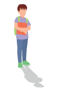 vector illustration of students in different postures