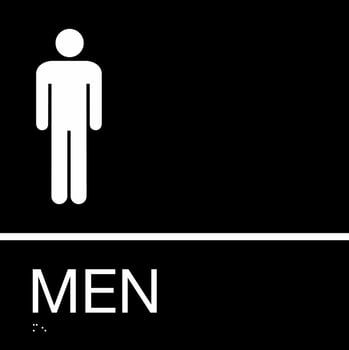Office Restroom Toilet Closet Identification Braille Sign Styles Non Accessible Men vector