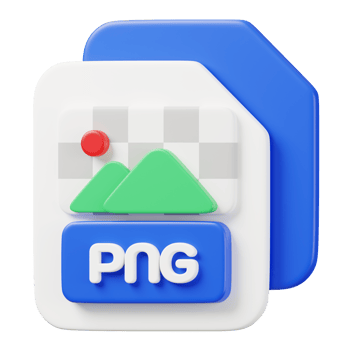 PNG file document. File type icon. Files format and document concept. 3d Render illustration.