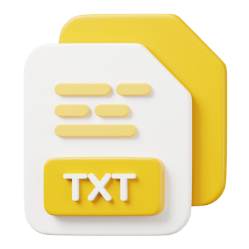 txt file document. File type icon. Files format and document concept. 3d Render illustration. png