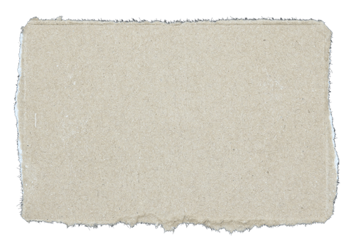 Torn pieces of corrugated paper on transparent background png file