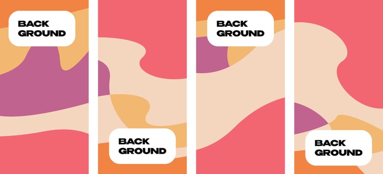 4 Sets of Backgrounds with Retro Colors. vector