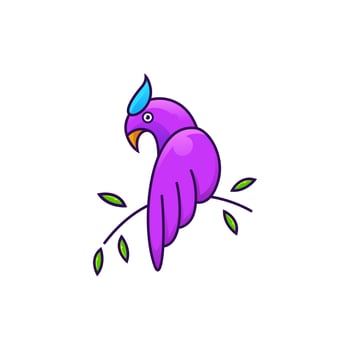 Parrot Bird Logo Vector Design Template