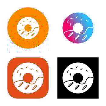 Cream Doughnut Vector Icon