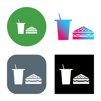 Unique Lunch Vector Icon
