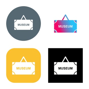 Museum Tag Vector Icon