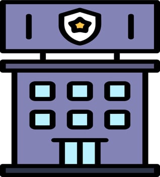 Police Station Vector Icon