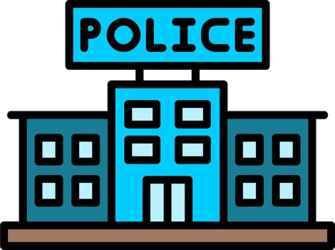 Police Station Vector Icon