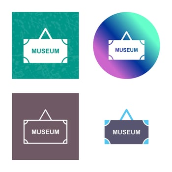 Museum Tag Vector Icon