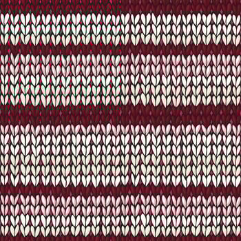 Red And White Knitted Sweater Jumper Crochet Pattern vector
