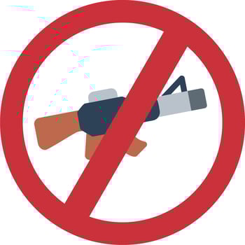 No Rifle Vector Icon