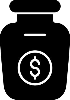 Money Jar Vector Icon