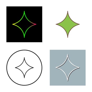 Unique Diamond Vector Icon