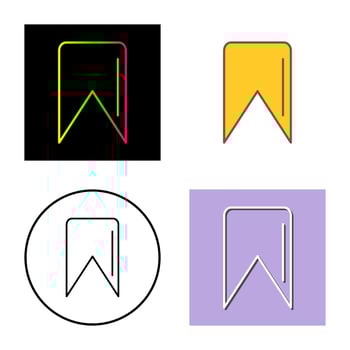 Unique Bookmark Vector Icon