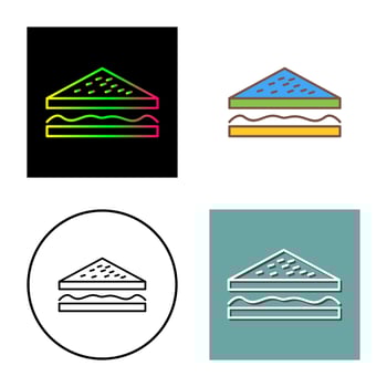 Unique Sandwich Vector Icon