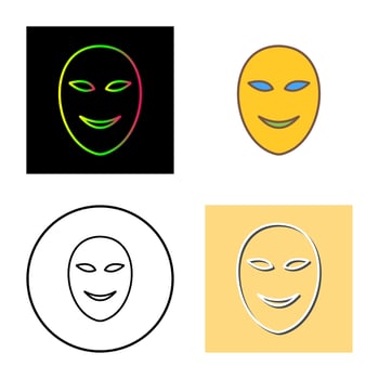 Ancient Face Mask Vector Icon