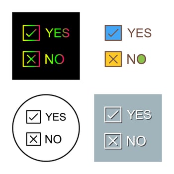Yes No Option Vector Icon