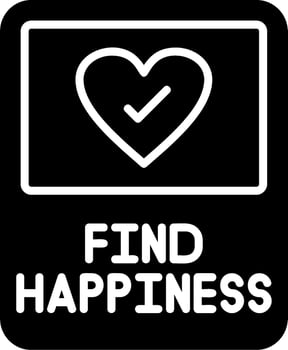 Find Happiness Vector Icon