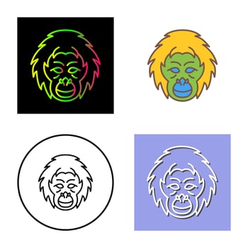 Orangutan Vector Icon