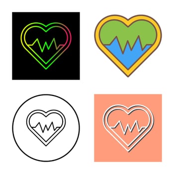 Heart Beat Vector Icon