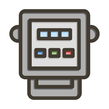 Meter Vector Thick Line Filled Colors Icon For Personal And Commercial Use.