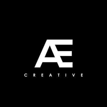 AE Letter Initial Logo Design Template Vector Illustration