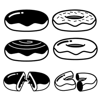 donuts icon or logo vector illustration sign symbol isolated - High quality black style vector icon collection