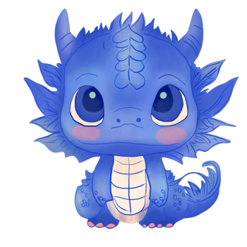 Mini blue dragon png