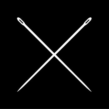 Needle Silhouette, can use for Art Illustration, Logo Gram, Logo Type, Pictogram, Website, Apps, or Graphic Design Element. Vector Illustration