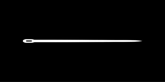 Needle Silhouette, can use for Art Illustration, Logo Gram, Logo Type, Pictogram, Website, Apps, or Graphic Design Element. Vector Illustration