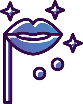 Lip Mask Vector Icon Design