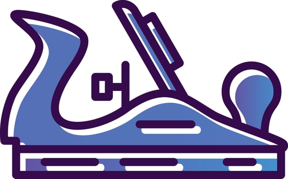 Wood plane Vector Icon Design
