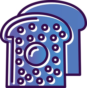 French Toast Vector Icon Design