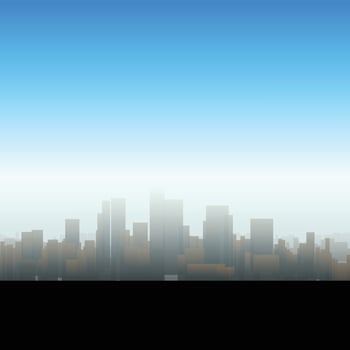 big city silhouette vector