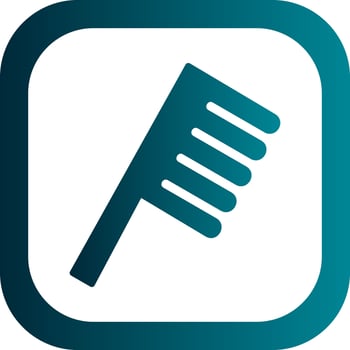 Hair Comb Vector Icon Design