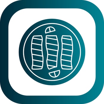Baked Salmon Vector Icon Design