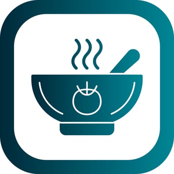 Tomato Soup Vector Icon Design