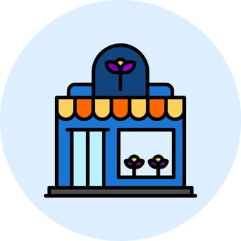 Flower Shop Vector Icon
