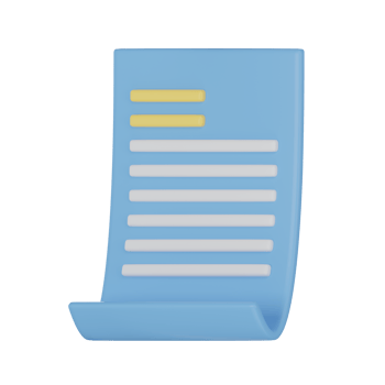 Document 3D Illustration png