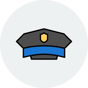 Police Hat Vector Icon