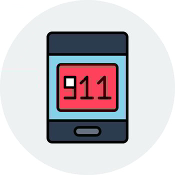 911 Call Vector Icon