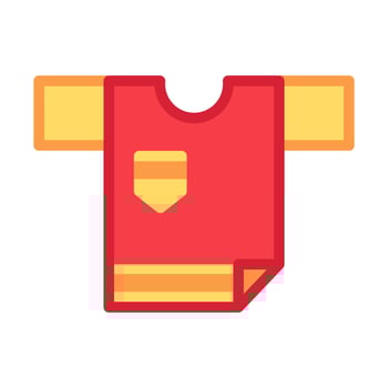 Clothes Flat Color Short Sleeve T-Shirt Pictogram vector