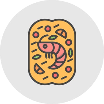 Lobster Roll Vector Icon Design