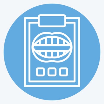 Icon Dental Report. related to Dentist symbol. blue eyes style. simple design editable. simple illustration vector